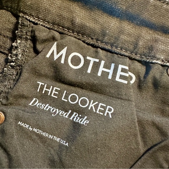 MOTHER Denim ‘The Looker’ Distressed Skinny Jeans in “Destroyed Ride” Gray Sz 26 - Picture 10 of 16